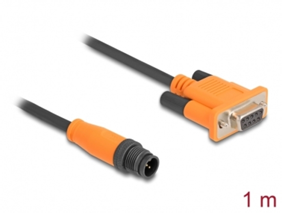 Picture of Delock M12 CAN Bus Cable A-coded 5 pin male to D-Sub 9 female 1 m