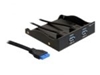 Picture of Delock USB 3.0 Front Panel 2 Port with internal 19 Pin USB 3.0 Pin Header