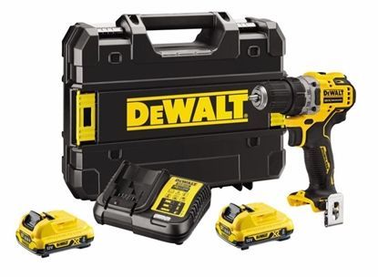 Picture of DEWALT DCD701D2-QW Cordless Drill 2x 12V 2Ah XR TSTAK Black, Yellow