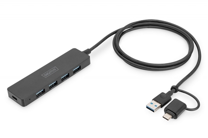 Attēls no Digitus USB 3.0 Hub 4-Port, Slim Line