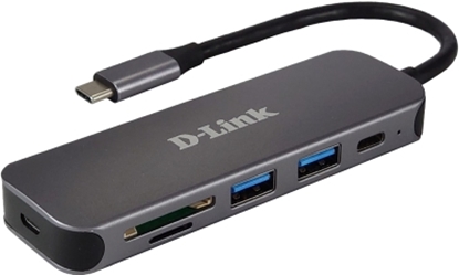 Изображение D-Link DUB-2325  6-in-1 USB-C Hub mit HDMI/USB-PD/SD-Reade retail