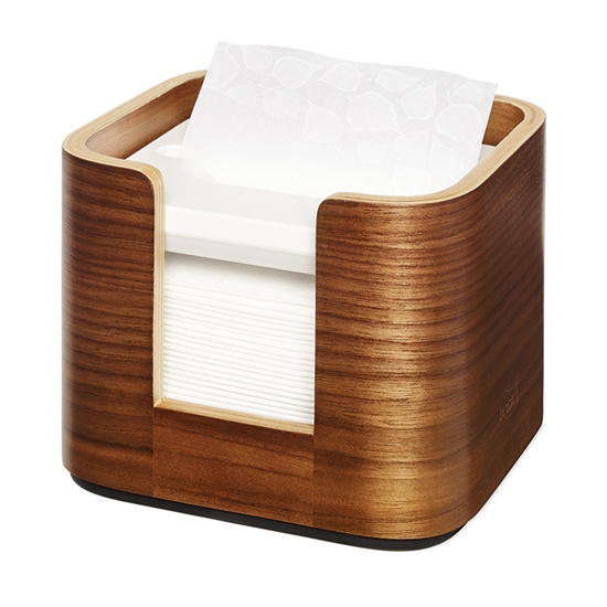 Изображение Dozators salvetēm TORK XPRESSNAP SNACK, 11.6 x 13.6 x 14.6 cm, riekstkoks, brūnā krāsā