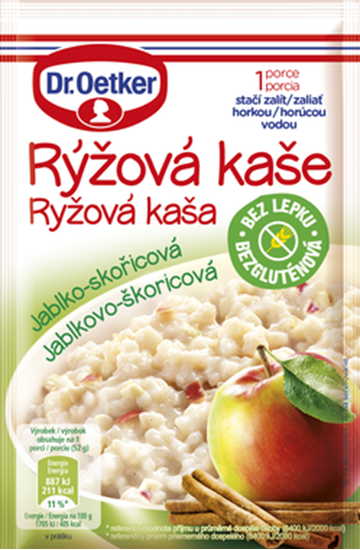 Picture of DR. OETKER rīsu putra ar ābolu, kanēli, BEZ GLUTĒNA 52g