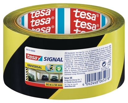 Picture of Drošības līmlente tesa® Signal, PP, melna/dzeltena,  66m x 50mm