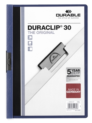 Picture of Mape DURABLE DURACLIP® Original 30, A4 formāts, tumši zila