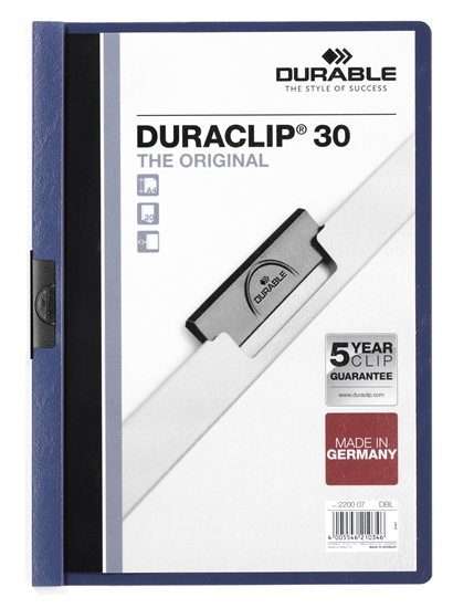 Picture of Mape DURABLE DURACLIP® Original 30, A4 formāts, tumši zila