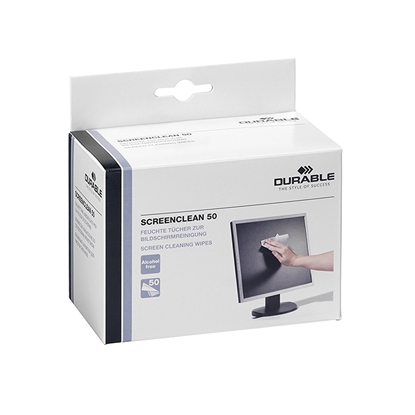 Picture of Salvetes monitoru tīrīšanai DURABLE Screenclean, 50 gab./iepak