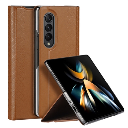 Attēls no Dux Ducis Bril sērijas Magnētiskās fiksācijas sāniski atverams maks priekš Samsung Galaxy Z Fold 4 F936B Brown