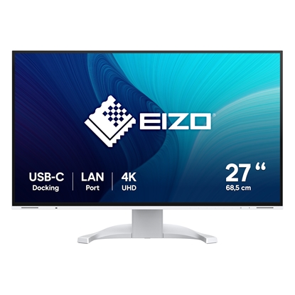 Attēls no EIZO FlexScan EV2740X-WT computer monitor 68.6 cm (27") 3840 x 2160 pixels 4K Ultra HD LCD White