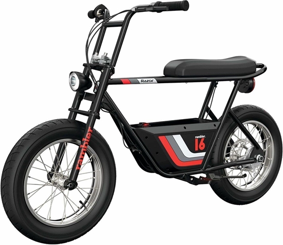 Изображение Razor Rambler mini motociklas, 16", juodas/raudonas