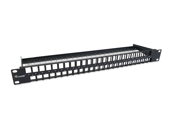 Изображение Equip 48-Port Keystone Cat.6 Unshielded Patch Panel, Black
