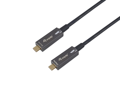 Attēls no Equip USB-C to C Active Optical Cable, M/M, 5.0m, PD 60W, 4K/60Hz, 10Gbps, Video+Data+PD