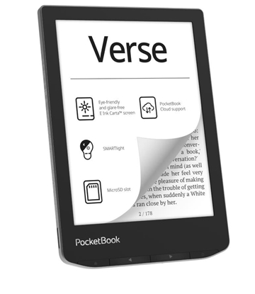 Attēls no E-Reader|POCKETBOOK|Verse|6"|1024x758|1xUSB-C|Micro SD|Wireless LAN|Grey|PB629-M-WW