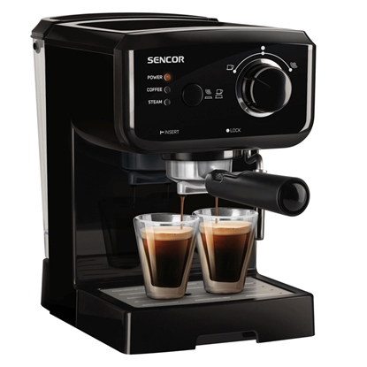 Изображение Espresso automāts Sencor 1140W melns