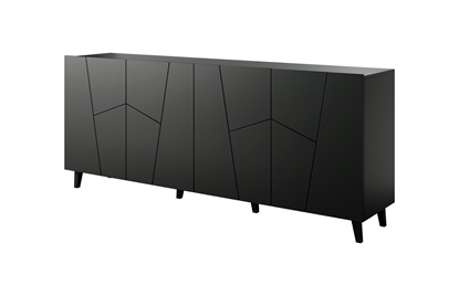 Picture of ETNA chest of drawers 200x42x82 black matt