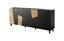 Attēls no ETNA chest of drawers 200x42x82 black matt + oak craft