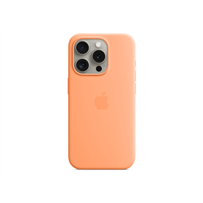 Attēls no Etui silikonowe z MagSafe do iPhonea 15 Pro - pomarańczowy sorbet