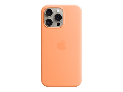Attēls no Etui silikonowe z MagSafe do iPhonea 15 Pro Max - pomarańczowy sorbet