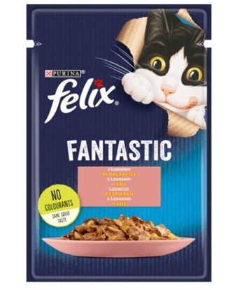 Изображение FELIX Fantastic with salmon in jelly - wet food for cats - 85g