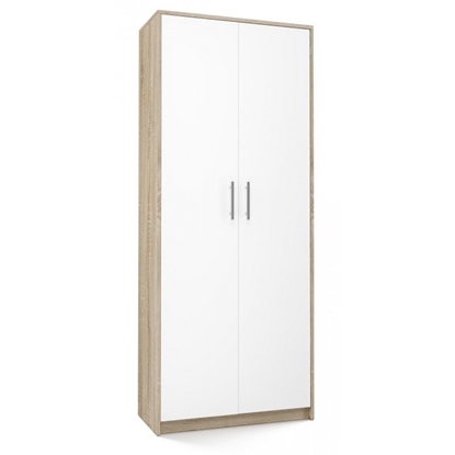 Изображение Filing cabinet OLIV 2D 74x35x180 cm, Sonoma/White