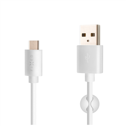 Picture of Fixed | Data And Charging Cable With USB/USB-C Connectors | White