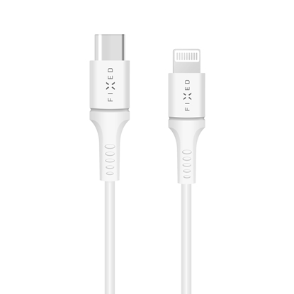 Изображение Fixed | Data And Charging Cable With USB/lightning Connectors and PD support | White