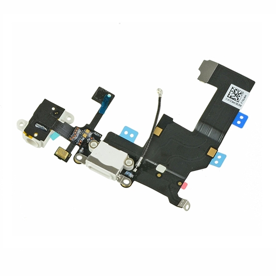 Picture of Flex priekš iPhone 5 audio un uzlādes savienotāja Balts