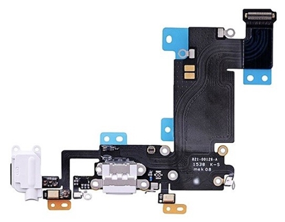 Изображение Flex priekš iPhone 6S PLUS audio un uzlādes savienotājam ar mikrofonu melns ORG