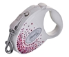 Picture of FLEXI Glam Splash Pink with Swarovski crystals S - Dog Retractable lead - 3 m - white