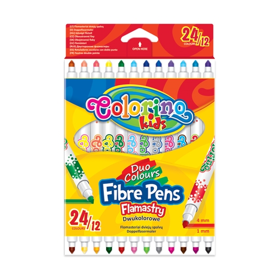 Picture of Flomasteri COLORINO 12 gab, 24 krāsas, divpusēji