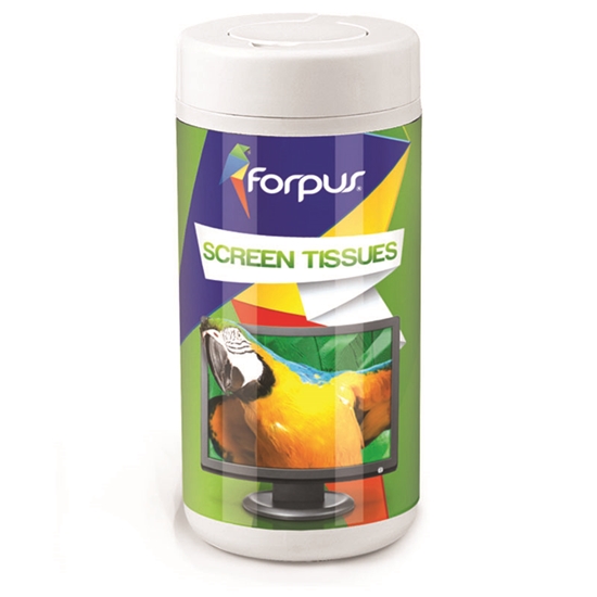 Изображение Salvetes monitora tīrīšanai FORPUS, mitrās (50 gab.)