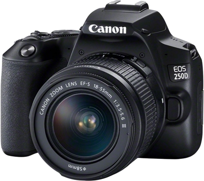 Изображение Fotoaparatas CANON EOS 250D + 18-55mm Kit, juodas