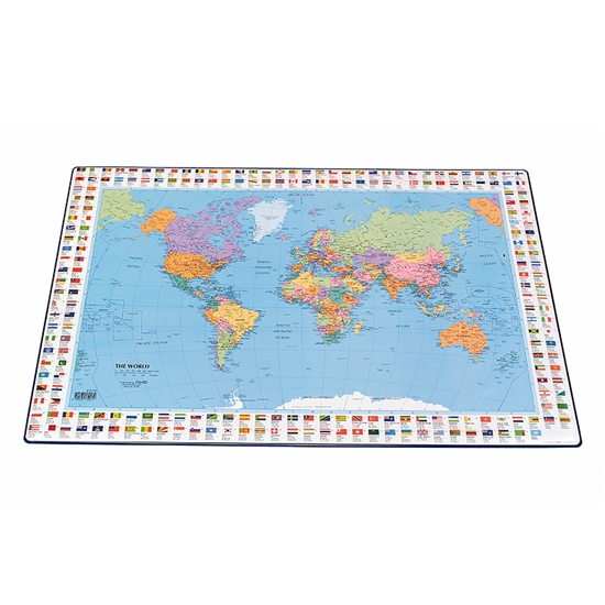 Изображение Galda segums Bantex 44x63 cm ar pasaules karti (angļu val.)