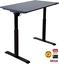 Изображение Galds ar regulējamo augstumu SUN-FLEX®EASYDESK ELITE, elektrisks, viens motors, melns, galda virsma melna, 120x60cm