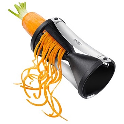 Изображение GEFU Spirelli slicer Manual Black, Silver Plastic, Stainless steel