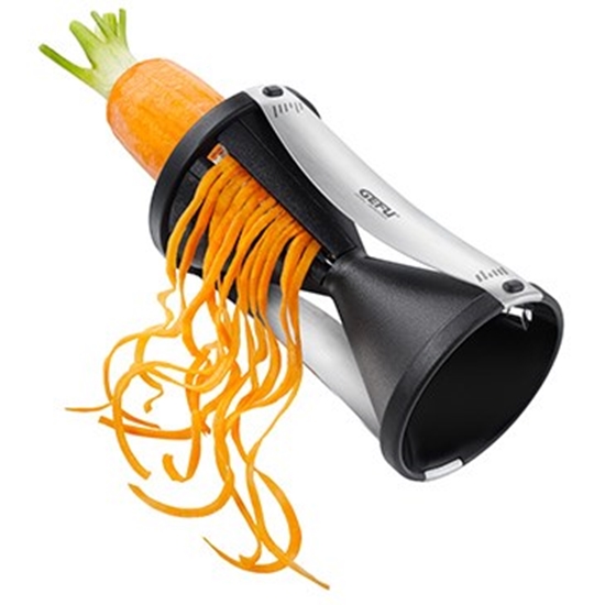 Picture of GEFU Spirelli slicer Manual Black, Silver Plastic, Stainless steel