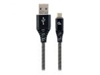 Picture of Gembird USB Male - Micro USB Male Premium cotton braided 1m Black/White