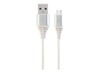 Picture of Gembird USB Male - USB Type C Male Premium cotton braided 1m Silver