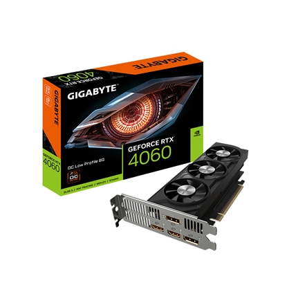 Attēls no Gigabyte GeForce RTX 4060 OC Low Profile 8G NVIDIA GeForce RTX­ 4060 8 GB GDDR6