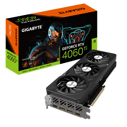 Picture of Gigabyte | GV-N406TGAMING OC-16GD 1.0 | NVIDIA | 16 GB | GeForce RTX 4060 | GDDR6 | HDMI ports quantity 2 | PCI-E 4.0 | Memory clock speed 18000 MHz