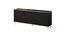 Attēls no GLAMOUR chest 180x40x75.5 cm black matt + gold