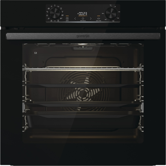 Изображение Gorenje | BPS6737E14BG | Oven | 77 L | Multifunctional | Pyrolysis | Electronic | Steam function | Height 59.5 cm | Width 59.5 cm | Black