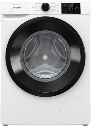 Attēls no Gorenje | Washing Machine | WNEI72SB | Energy efficiency class B | Front loading | Washing capacity 7 kg | 1200 RPM | Depth 46.5 cm | Width 60 cm | Display | LED | Steam function | Self-cleaning | White