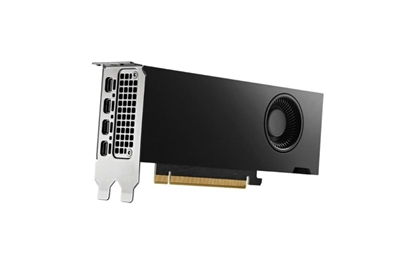 Attēls no Graphics card PNY NVIDIA RTX 4000 SFF Ada Generation, 20 GB GDDR6 160-bit, PCIe 4.0 x16, Dual Slot, 4x Mini DP 1.4a, LP - ATX bracket, small box