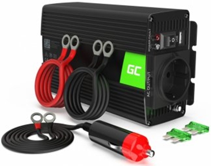 Picture of Green Cell Car Power Inverter Converter 12V to 230V / 300W / 600W Modified Sine Wave