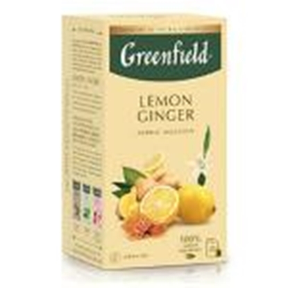 Attēls no GREENFIELD Lemon Ginger zāļu tēja 20x1.5g