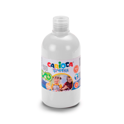 Изображение Guaša pudelē CARIOCA 500 ml baltā krāsa