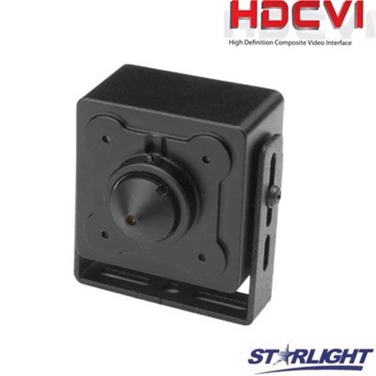 Attēls no HD-CVI slapta kamera, 2MP 1/2.8" STARLIGHT sensor., pinholinis objektyvas 2.8mm. 103°, WDR