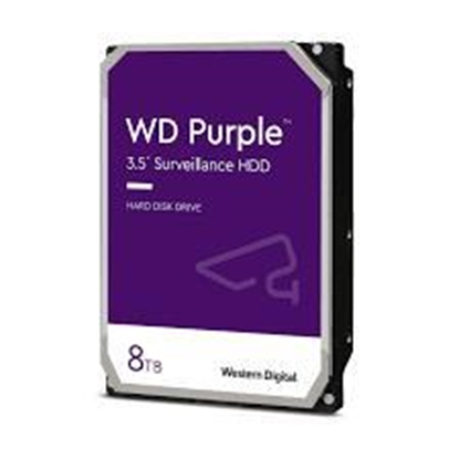 Attēls no HDD|WESTERN DIGITAL|Purple|8TB|SATA 3.0|256 MB|5640 rpm|3,5"|WD85PURZ