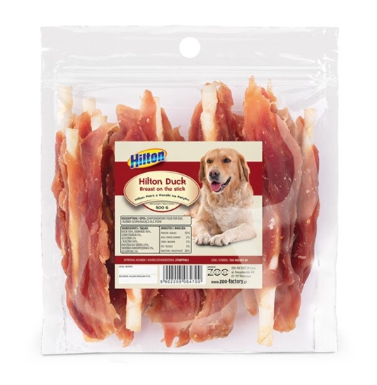 Picture of HILTON Duck Breast on the stick - dog chew - 500g